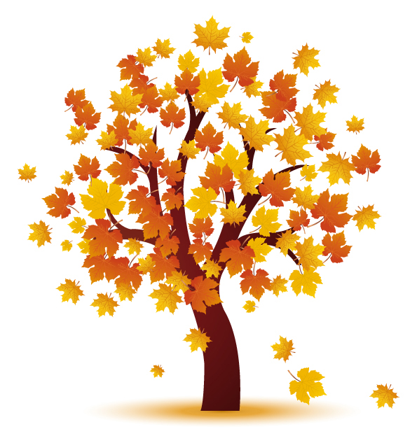 Autumn trees vector Free Vector / 4Vector