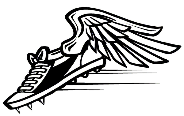 Track Shoe With Wings - Clipartion.com