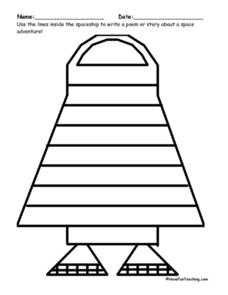 Spaceship Creative Writing 2nd - 3rd Grade Printables & Template ...