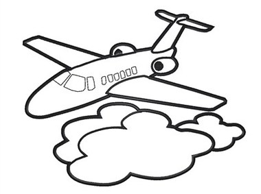 Airplane Outline Clipart - Free to use Clip Art Resource