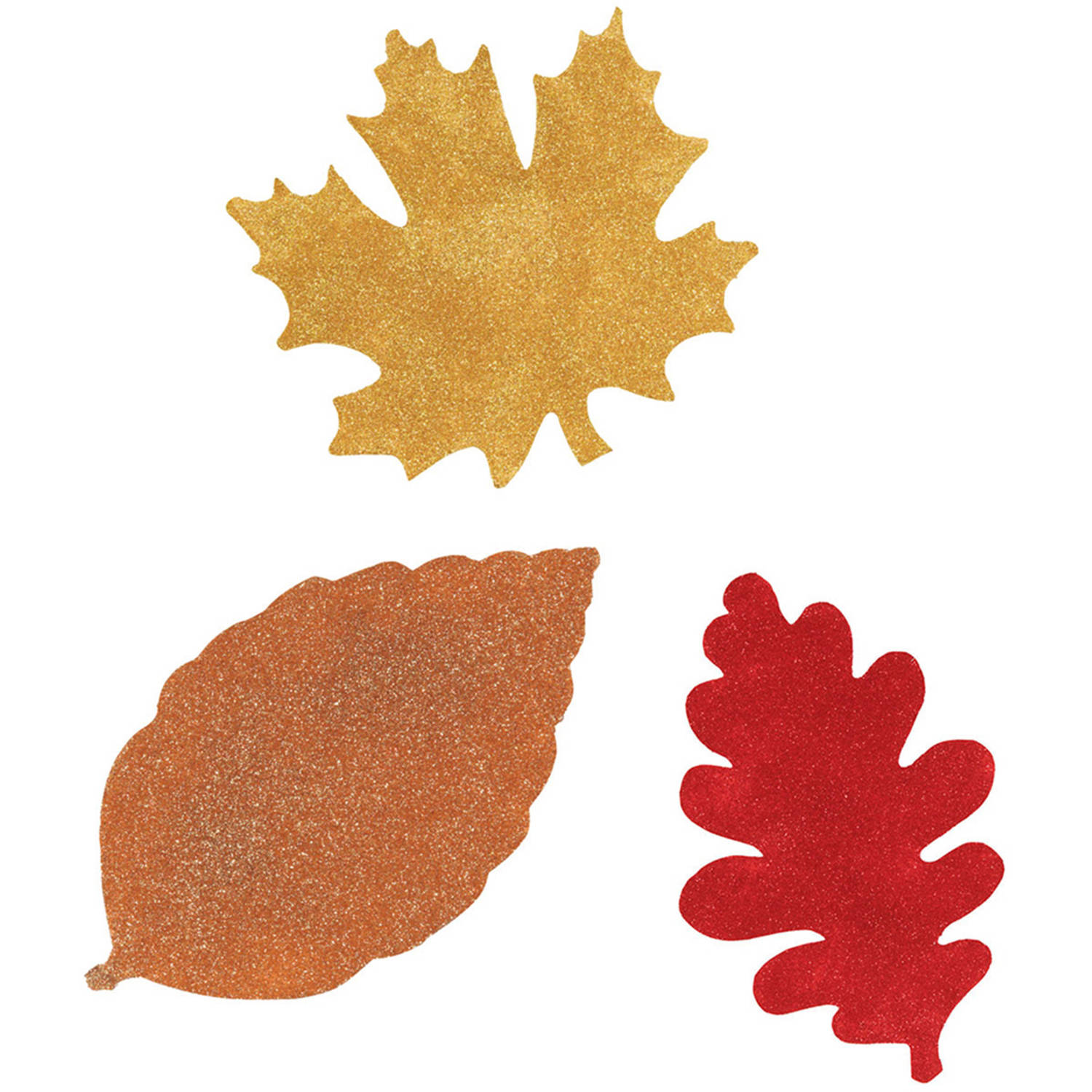 Paper Cut-Out Glitter Fall Leaves Decorations, 6-Count - Walmart.com