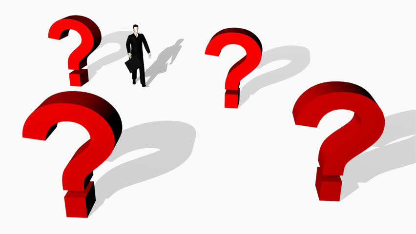 Question Marks, 3d Animation With Alpha-matte Stock Footage Video ...