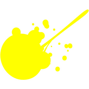 Yellow paint splatter clipart