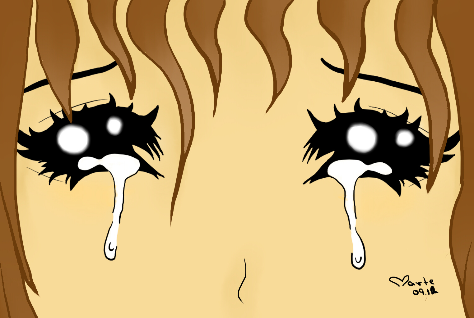 Cartoon Girl Crying