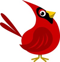 Cartoon cardinal clip art