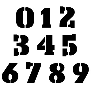Numbers Stencils - ClipArt Best