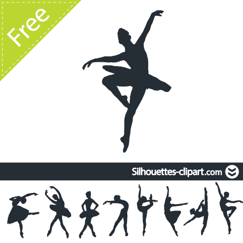 Free ballerina silhouette clipart