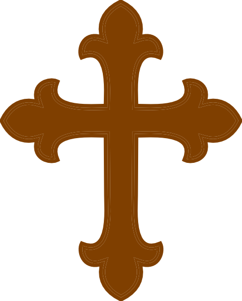 Brown Cross Clip Art - vector clip art online ...