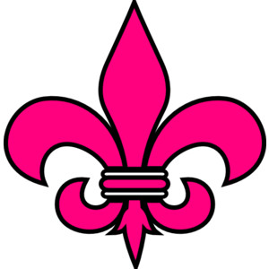 Pink Fleur De Lis Court clip art - Polyvore