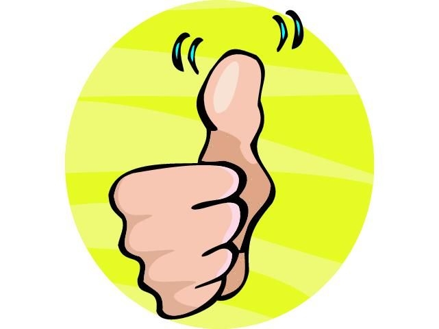 Cartoon Thumbs Up Clipart