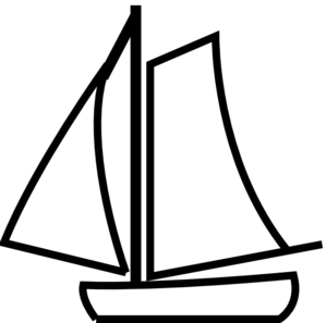 Sailboat black and white drawing - ClipartFox