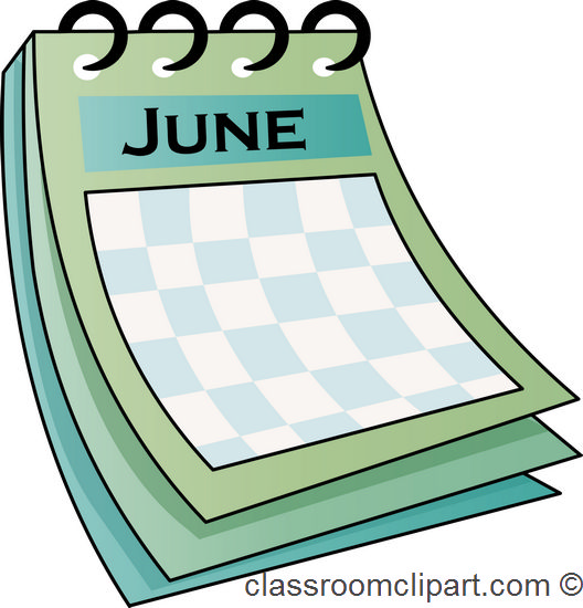 June Calendar Clipart