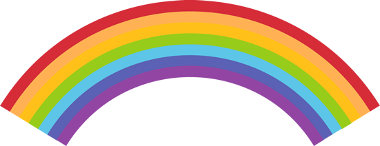 Black And White Rainbow Outline - Free Clipart Images