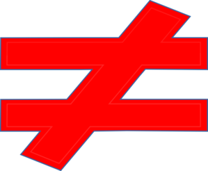 Not Equal Sign Clipart