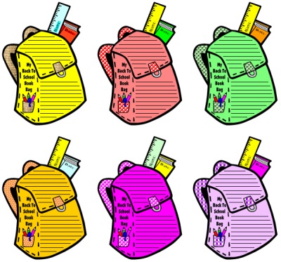 Book Bag Clipart craft projects, School Clipart - Clipartoons