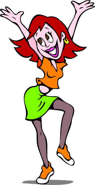Exotic Dancer Animated Old Lady Clipart