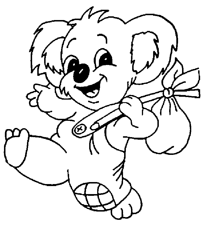 Koala Outline - AZ Coloring Pages