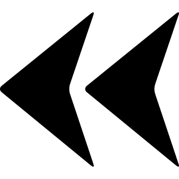 Double left arrows symbol Icons | Free Download