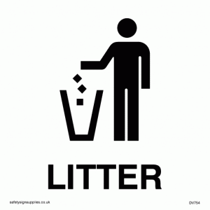 litter sign from Safety Sign Supplies