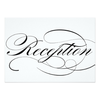 Wedding Reception Sign Invitations & Announcements | Zazzle