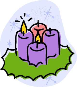 Advent wreath clipart second sunday