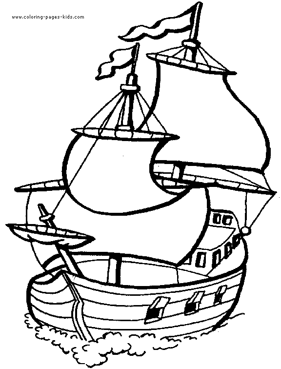 Boat coloring page - Coloring pages for kids - Transportation ...