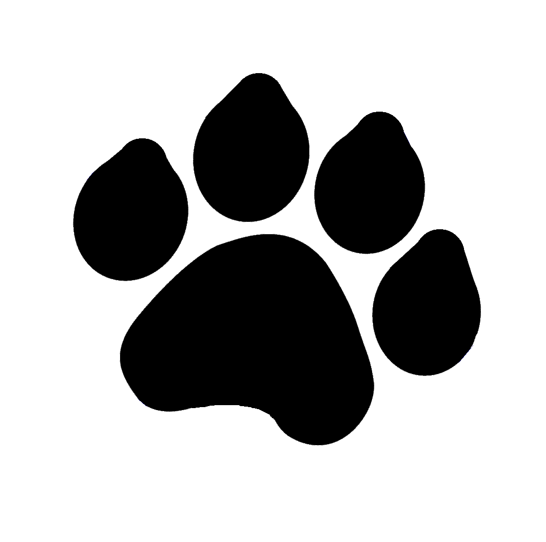 Paw print clipart no background