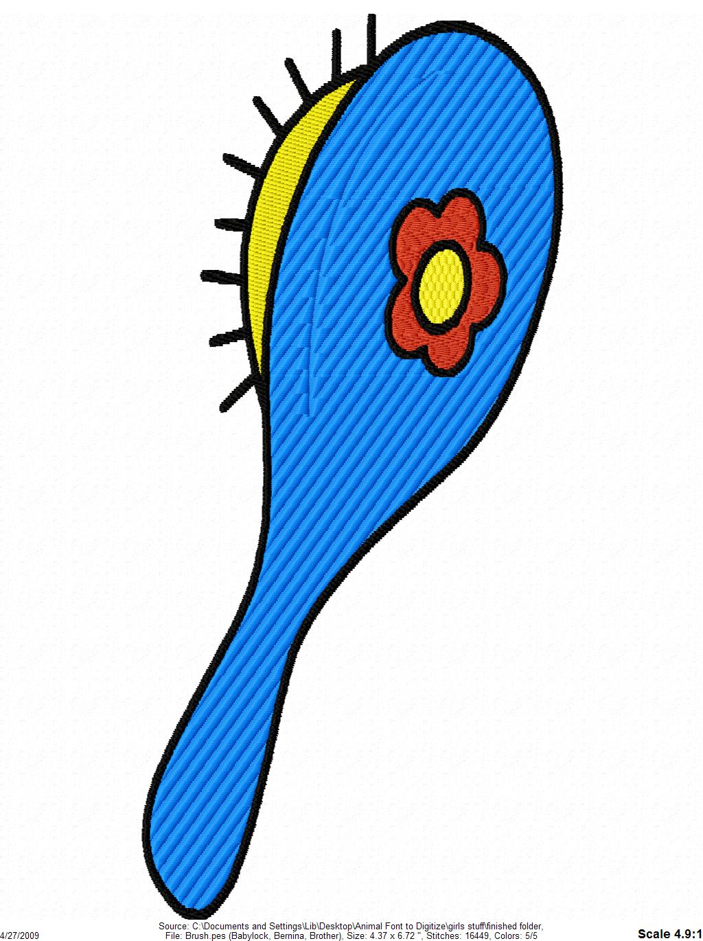 Free clipart brushing hair
