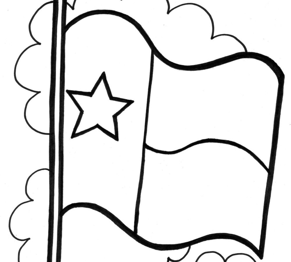 Texas Flag Clipart Black And White