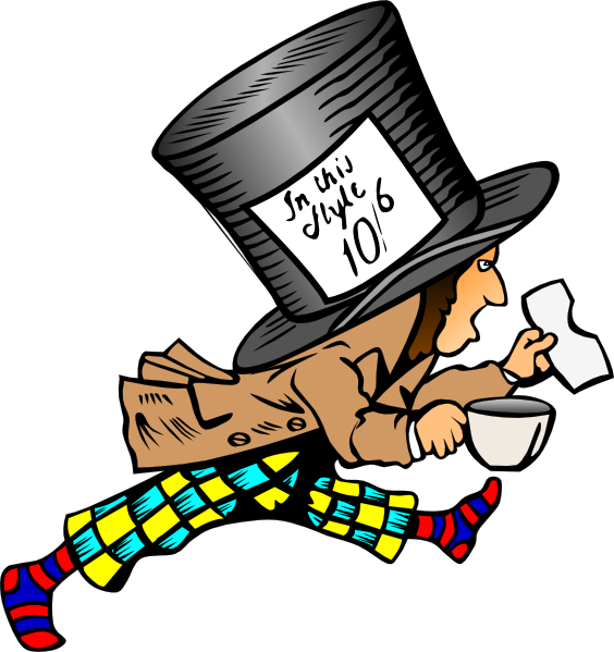 Mad hatter hat clipart