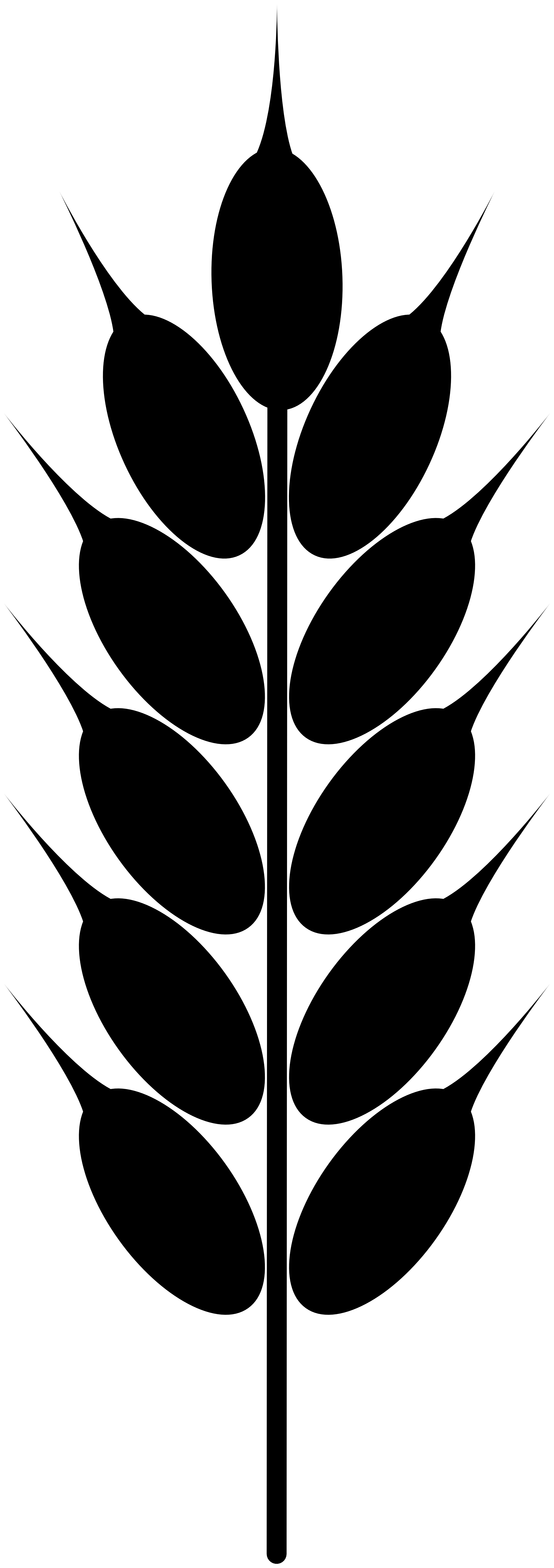 Wheat Black and White SVG