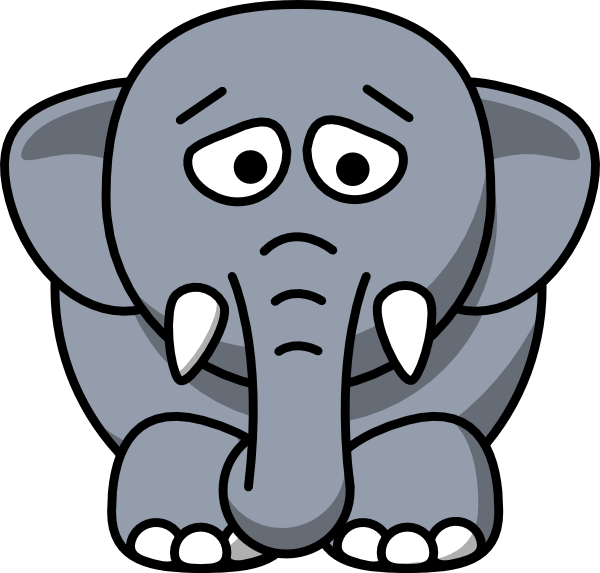 Sad Elephant Clip Art - vector clip art online ...