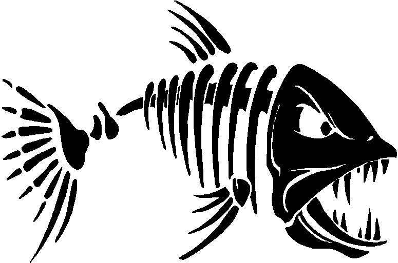 Cartoon Fish Skeleton