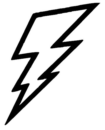5 inch Lightning Bolt Vinyl Decal Sticker by TheVinylSweatshop