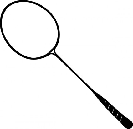 Badminton Racket clip art Free vector in Open office drawing svg ...