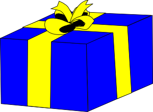 Blue Present Clip Art - vector clip art online ...
