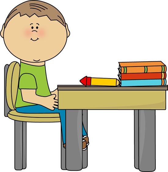 Student desk clip art