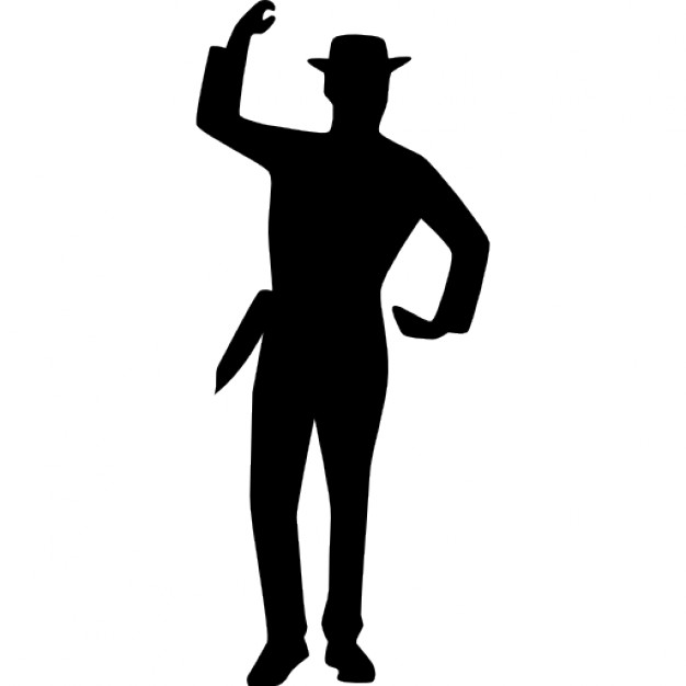 Standing man silhouette Icons | Free Download