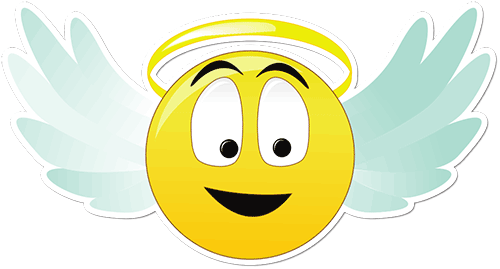 Buy Smiley Face Angel Printed Sticker Quality Sticker | stickerart ...