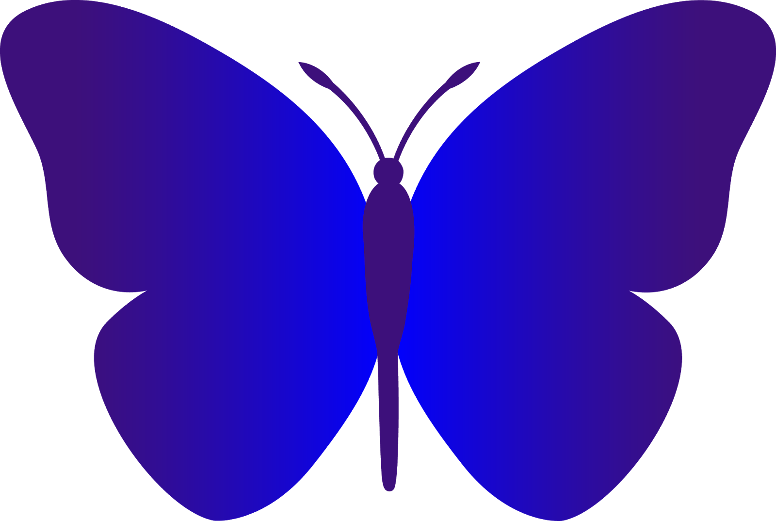 Simple pink butterfly clipart
