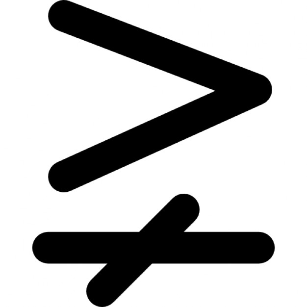 Is not equal to mathematical symbol Icons | Free Download