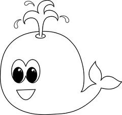 Whale outline clip art
