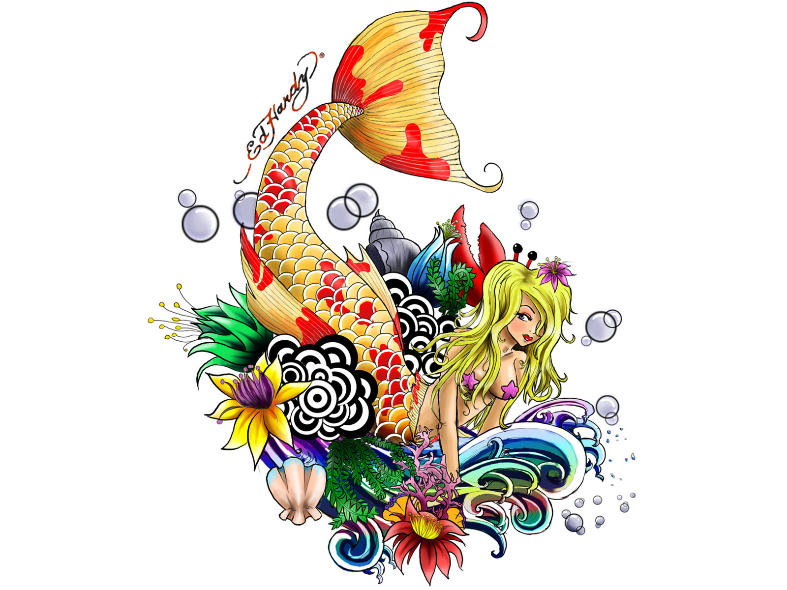 1000+ images about Ed Hardy tattoo | Ed hardy designs ...