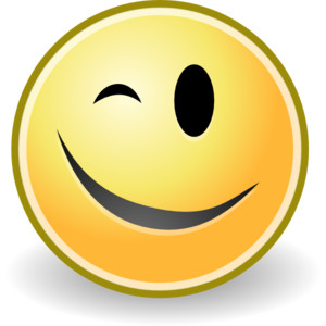 Wink face clip art
