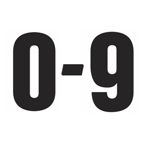 Print big numbers - A4 sized numbers in solid black | Number templates