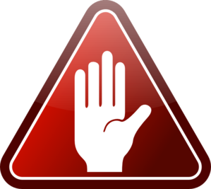 Red Triangle Hand Sign Clip Art - vector clip art ...