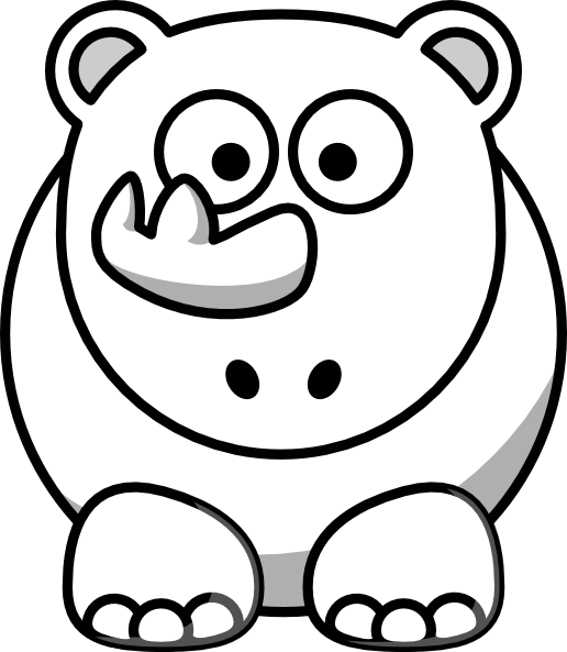 Rhino Outline Clip Art - vector clip art online ...