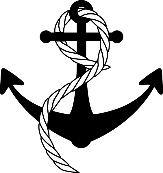 Anchor With Rope Clip Art - vector clip art online ...