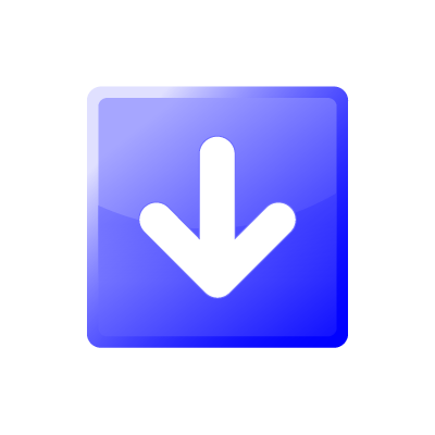 arrow03down, arrow, down, blue, download, icon, 256x256 ...