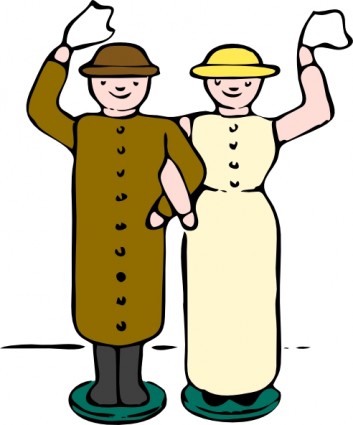 Man Woman Wooden Dolls clip art Vector clip art - Free vector for ...